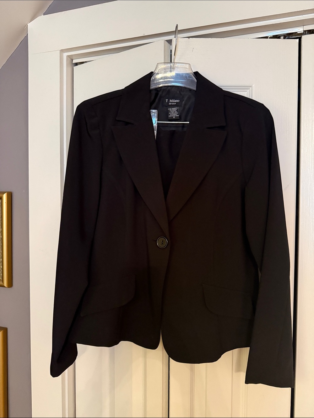 Milano Black Single-Button Tailored Blazer and Ruffle Skirt